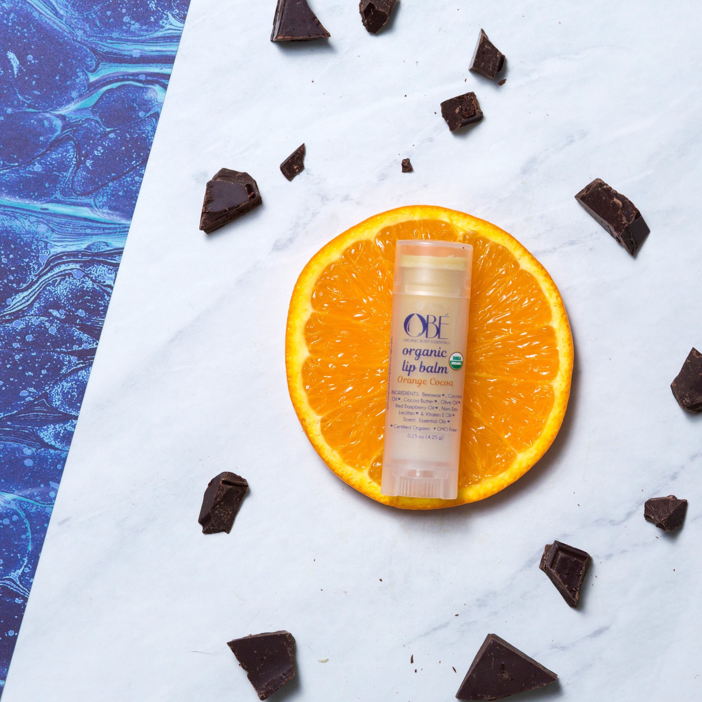 Organic Lip Balm - Orange Cocoa Organic Lip Balm - Orange Cocoa